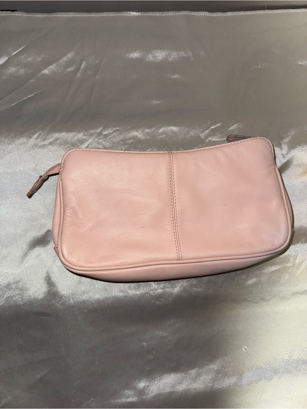Pink Leather Women's Clutch Bag